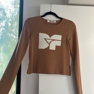 Diane Von Furstenberg Camel Knit Top